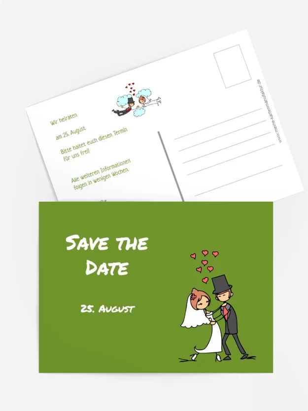 Save the Date Comic Brautpaar