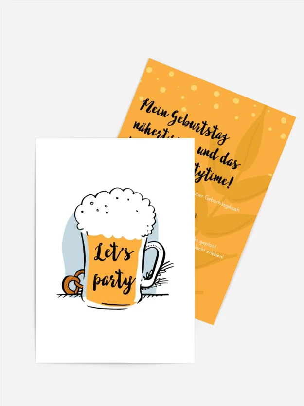 Geburtstagseinladung Bierschaum