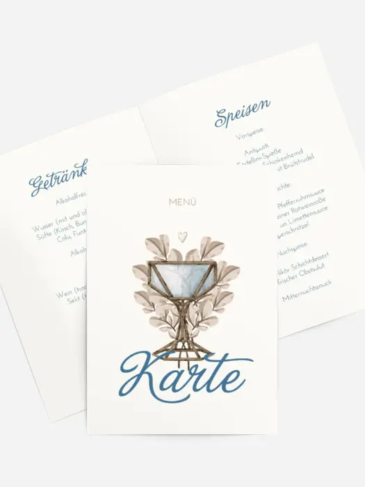 Menükarte Taufe Baby-Notiz