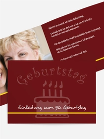 Geburtstagseinladung colour-contrasting 50 Foto