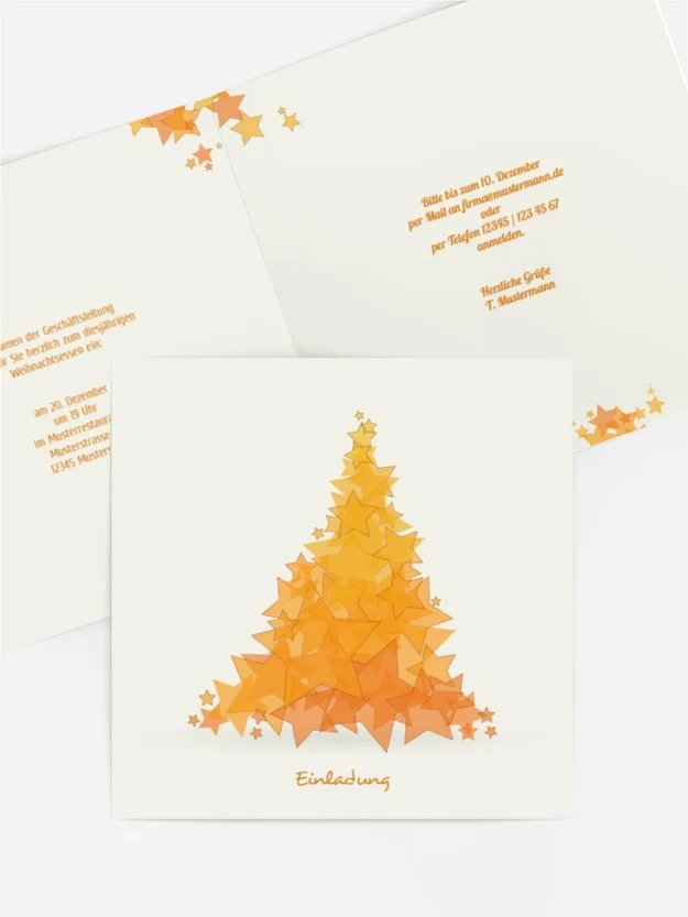 Weihnachts Einladungskarte geschäftlich Designerbaum