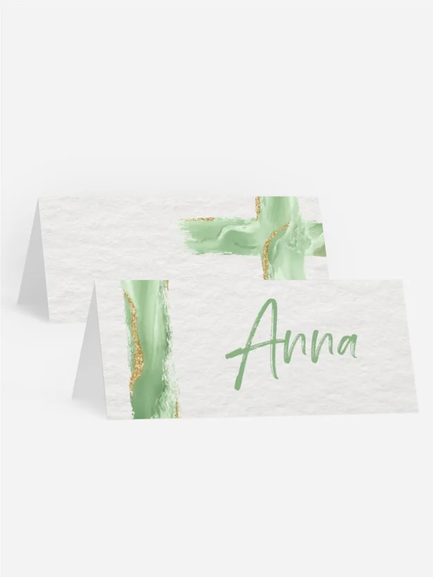 Tischkarte Firmung Ölfarben