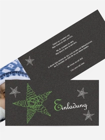 Weihnachten Einladung Privat Curly Star