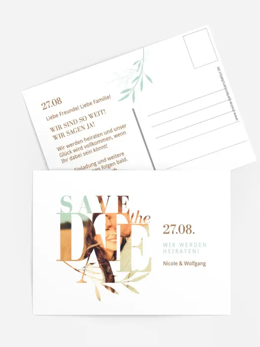 Save-the-Date Liebe Invertiert
