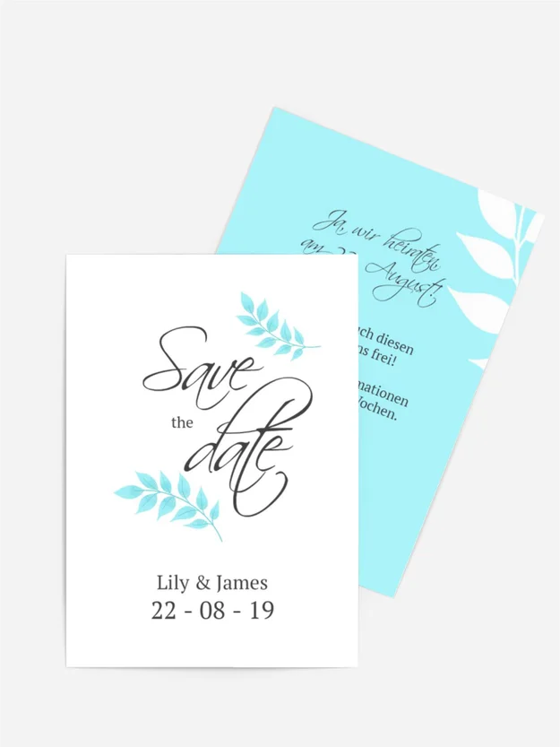 Save the date Blattbogen