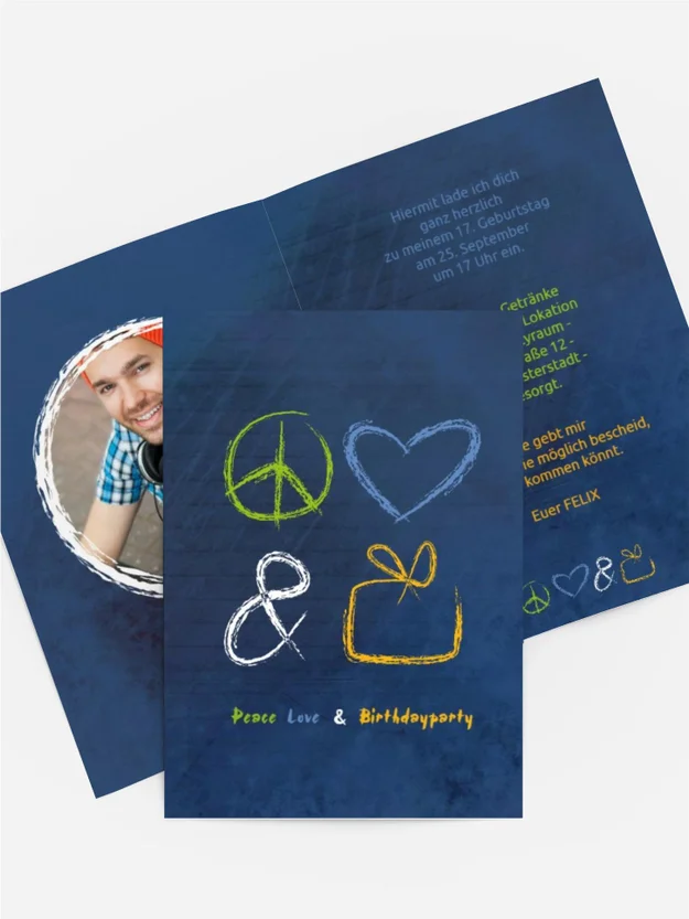 Einladungskarte Birthdayparty Foto