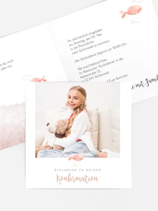 Einladungskarte Konfirmation Hope
