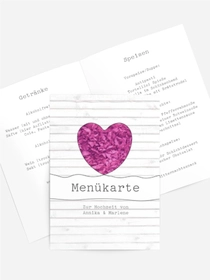 Menükarte zur Hochzeit Mrs+Mrs Menükarte zur Hochzeit Mrs+Mrs