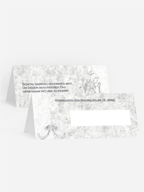 Tischkarte Kommunion Relief-Engelchen