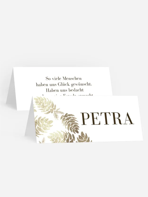 Tischkarte  Kienzapfen