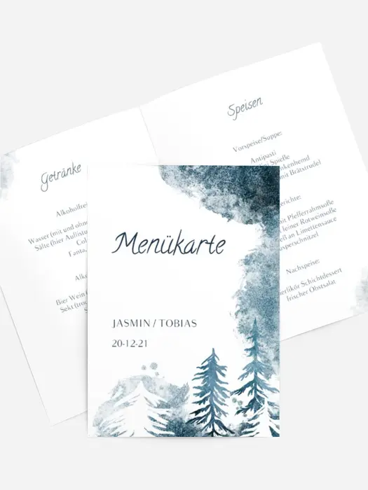 Menükarte Winterwald