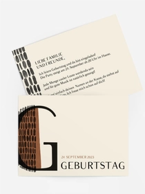 Geburtstagseinladung  Großbuchstaben