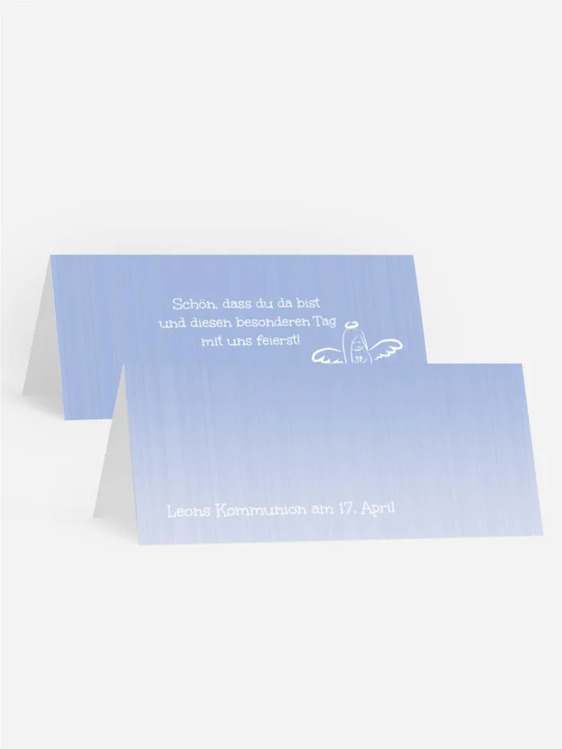 Tischkarte Kommunion Angel