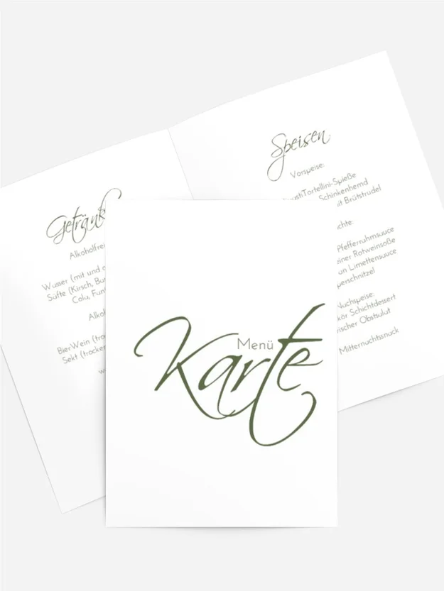 Menükarte Taufe Für eine kleine Prinzessin