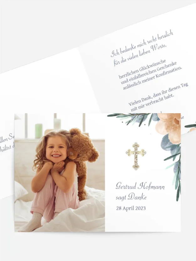 Dankeskarte Konfirmation Frühlingssegen Dankeskarte Konfirmation Frühlingssegen