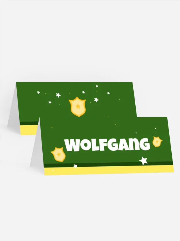 Tischkarte Geburtstag Polizist Tischkarte Geburtstag Polizist