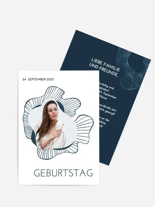 Geburtstagseinladung Volumenflecken
