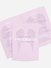 Menükarte Konfirmation Schutzengel