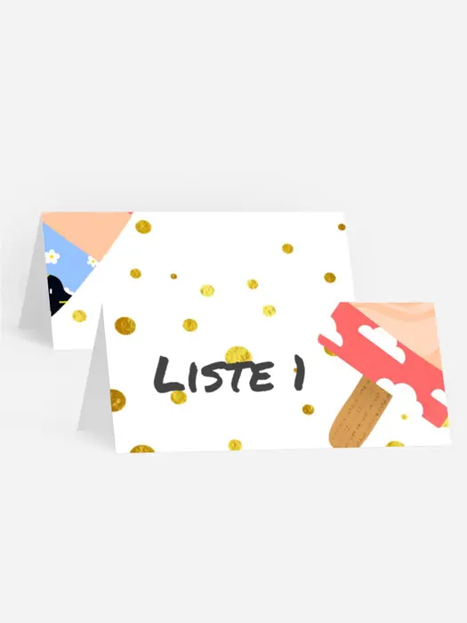 Tischkarte Geburtstag Eis