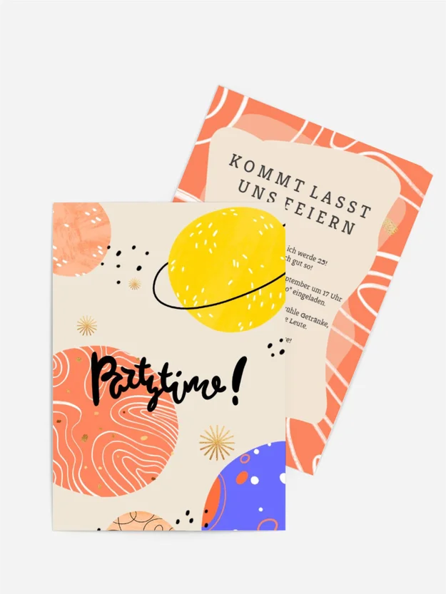 Geburtstagseinladung  Planeten 2