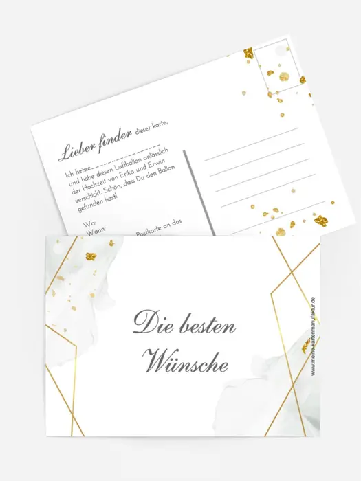 Ballonflugkarte Goldstücke Ballonflugkarte Goldstücke