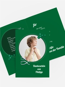 Dankeskarte Konfirmation Star