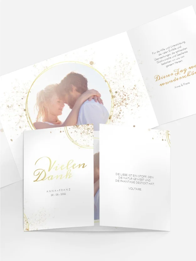 Goldener Kreislauf Dankeskarte