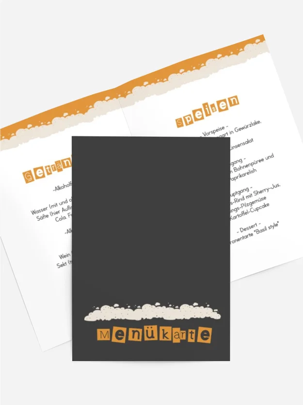 Menükarte Geburtstag Halber Liter