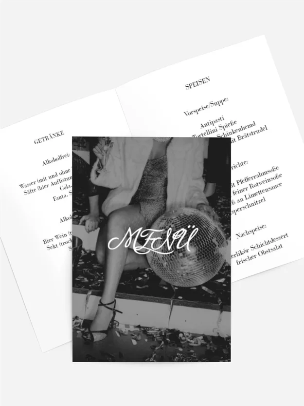 Menükarte Geburtstag Handgeschrieben