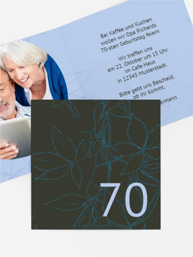 Geburtstagseinladung Herbst 70 Foto Geburtstagseinladung Herbst 70 Foto
