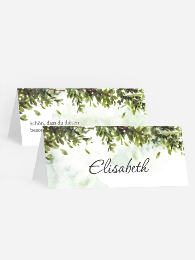 Tischkarte Schöne aussicht