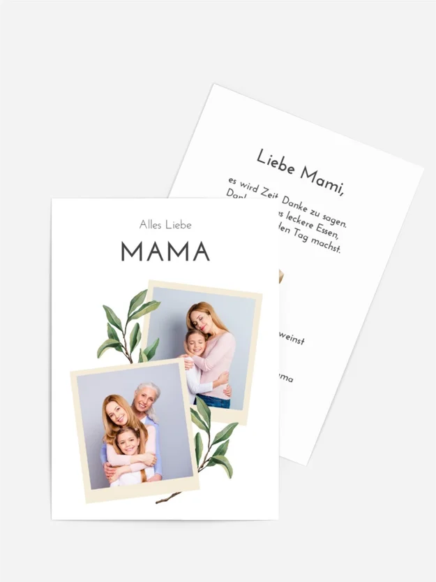 Grußkarte zum Muttertag Mit Liebe für Mama Grußkarte zum Muttertag Mit Liebe für Mama