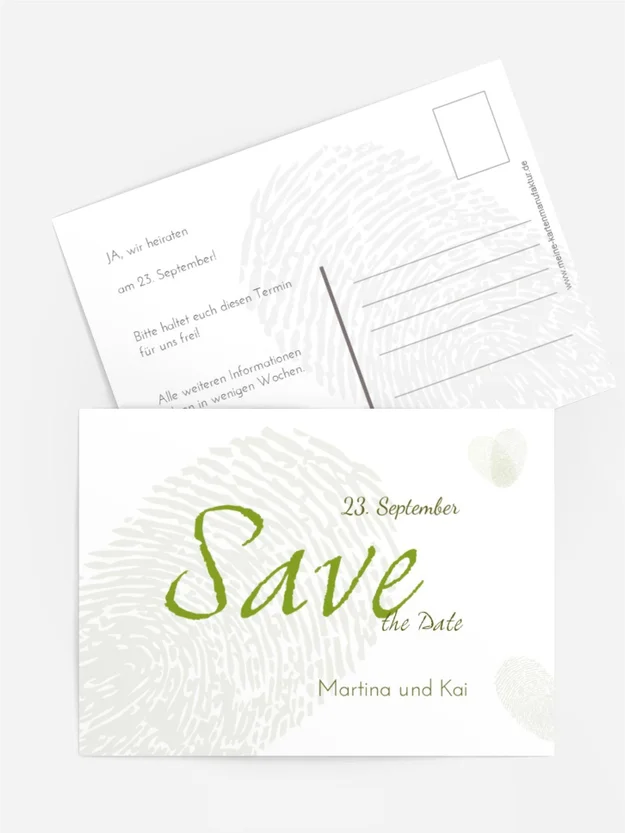 Save the Date Fingerprint Save the Date Fingerprint