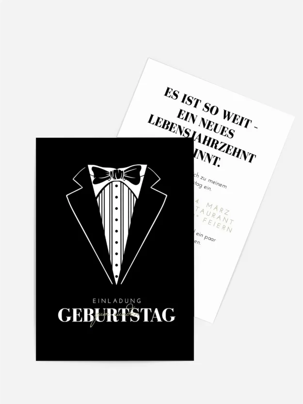 Geburtstagseinladung Ernster Typ