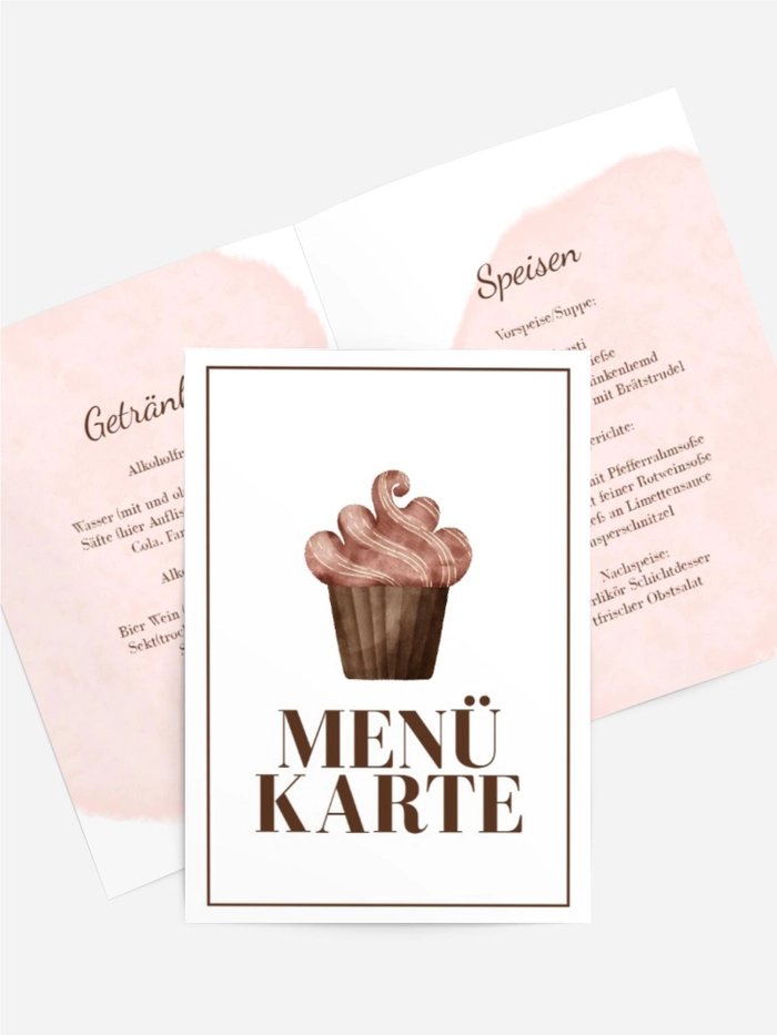 Menükarte Geburtstag Lächeln des Lebens