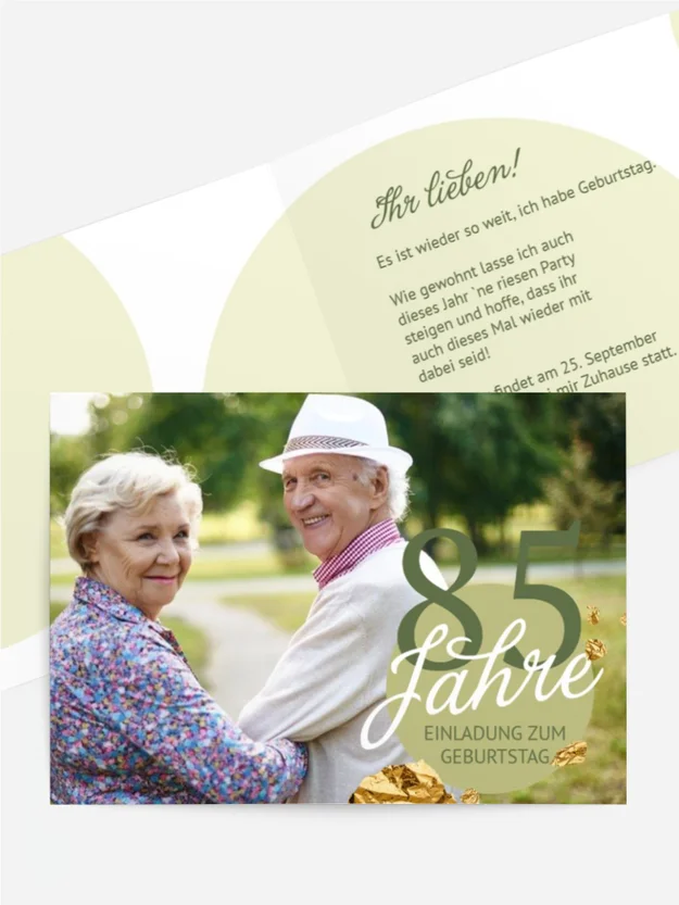 Geburtstagseinladung Meisterhaft abgerundet