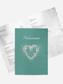 Menükarte glamour heart Menükarte glamour heart