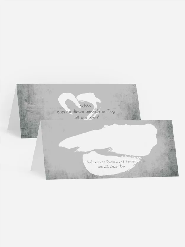 Tischkarte Du+Ich=Liebe Tischkarte Du+Ich=Liebe