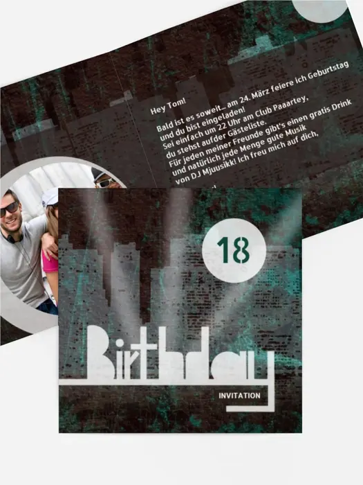 Einladung zum 18. Geburtstag City Lights Foto 18