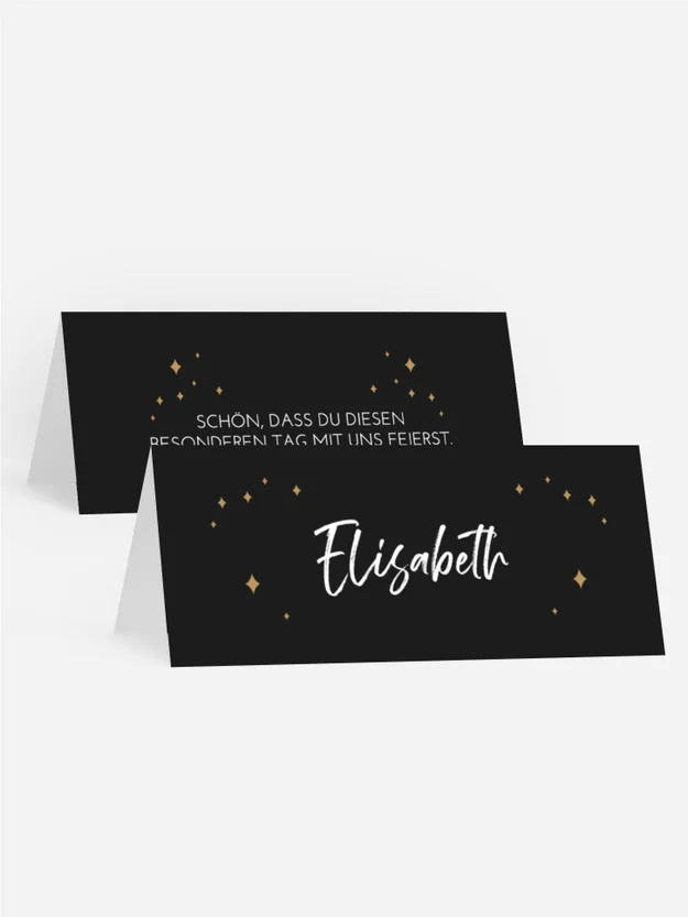 Tischkarte Liebesbogen