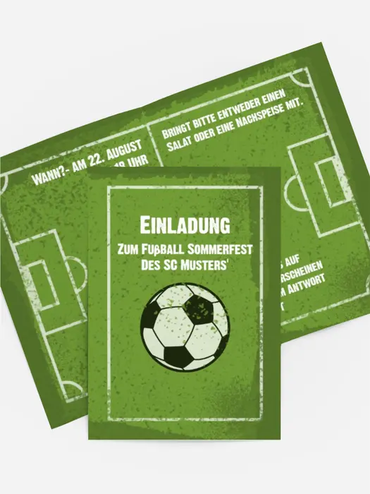 Einladung Sommerfest Fußballfeld