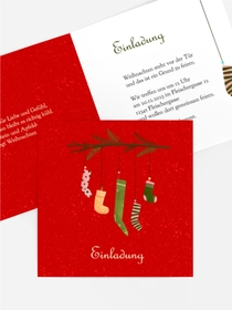 Weihnachtseinladung Morgen, Kinder, wird's was geben