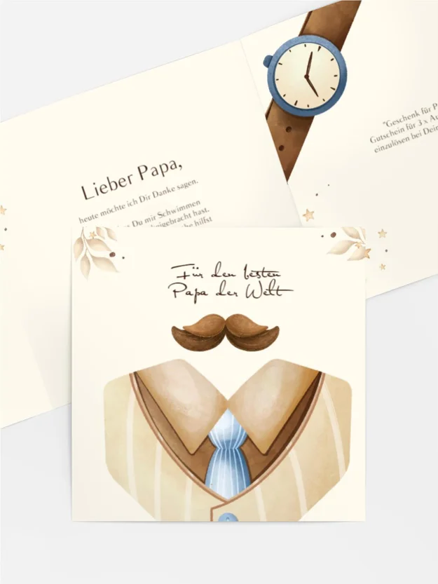 Vatertagskarten Bester Schnurrbart Vatertagskarten Bester Schnurrbart