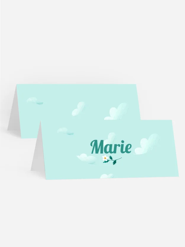 Tischkarte Geburtstag  Glückwunschblume