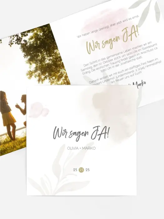 Hochzeitseinladung Wildpflanzen