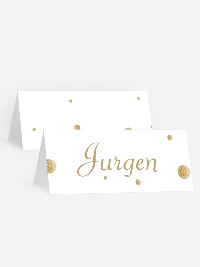 Tischkarte Geburtstag Goldene Münze
