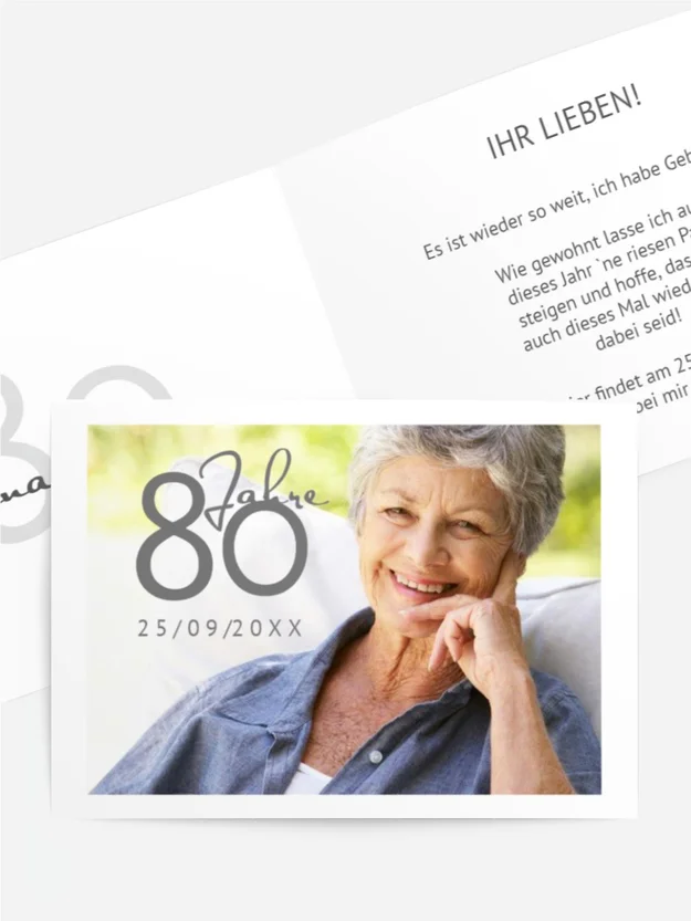 Geburtstagseinladung Fotofront