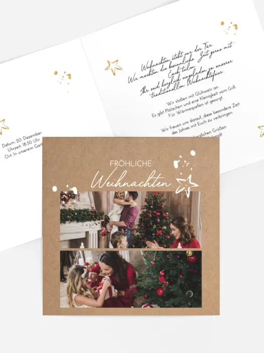 Einladung Weihnachten Familienwerte