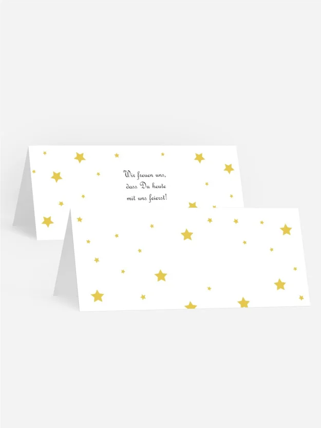Weihnachtstischkarte Sterne
