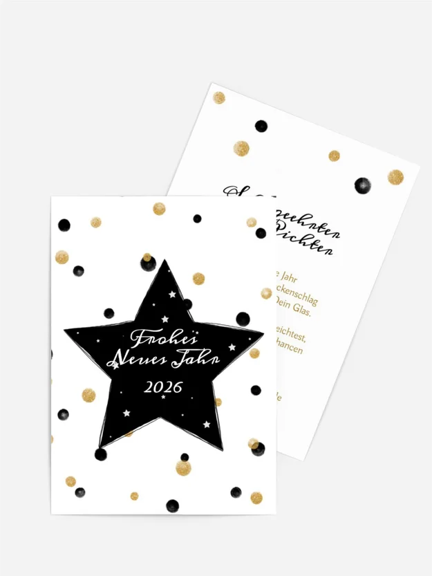 Neujahrskarten Weihnachtsstern